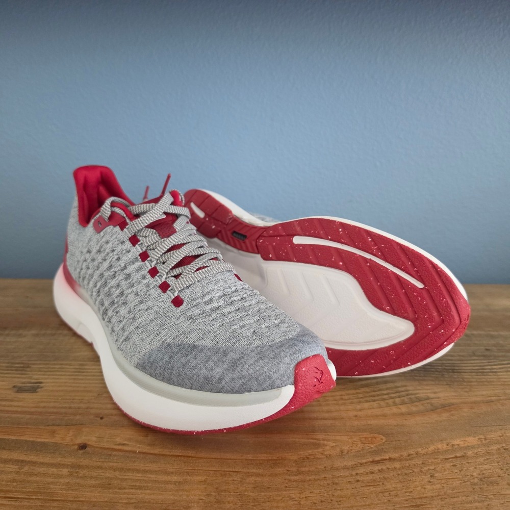 Rabbit Mens Dream Chaser Running Shoes Scarlet Sage Grey Knit‎ RMSDC-650 Size 11